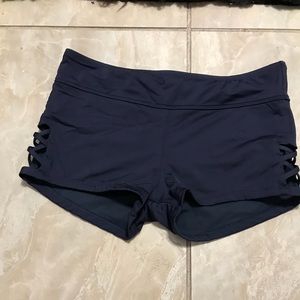 Navy blue swim shorts